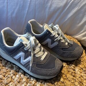 New Balance Charcoal and White Running Shoes
